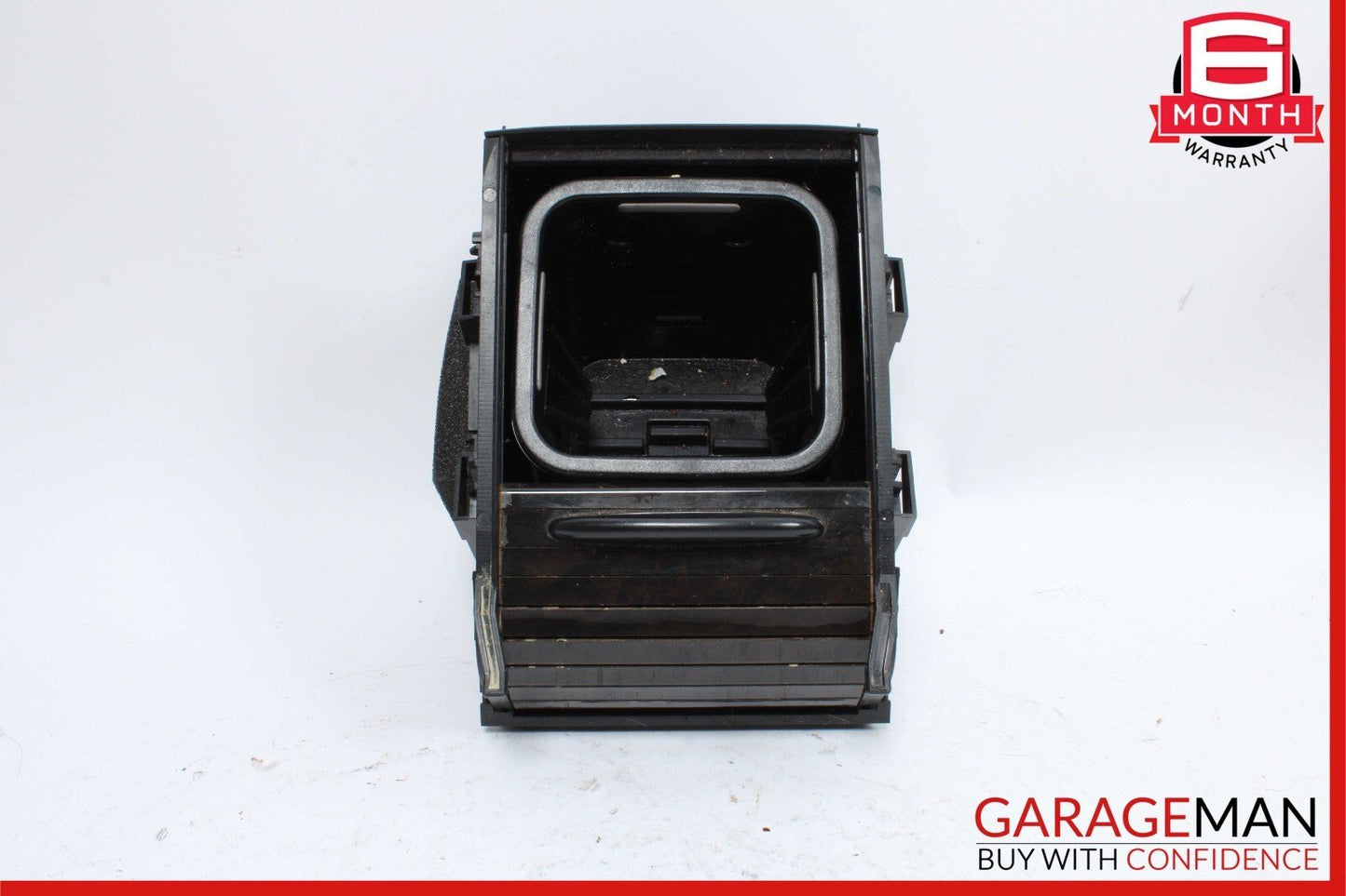 06-11 Mercedes W219 CLS550 Rear Center Console Armrest Cupholder Storage Wood