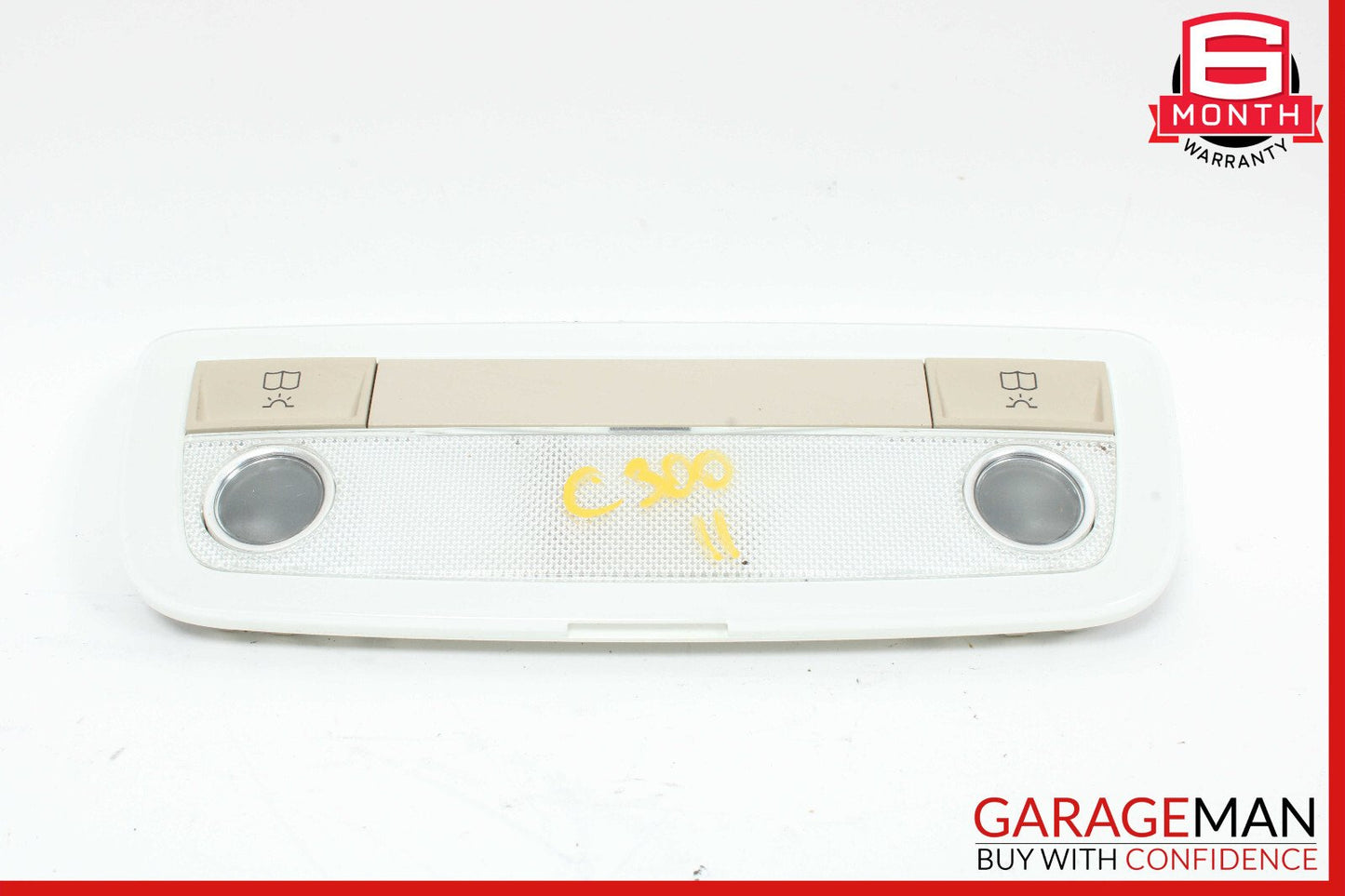 08-21 Mercedes W204 C250 GLK350 Rear Overhead Dome Light Beige 2048204901 OEM