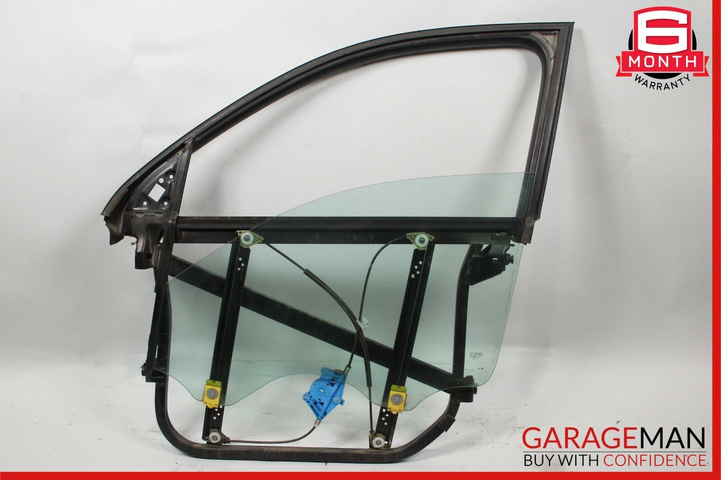 03-06 Porsche Cayenne 955 Front Left Side Door Window Frame Glass Panel Assy
