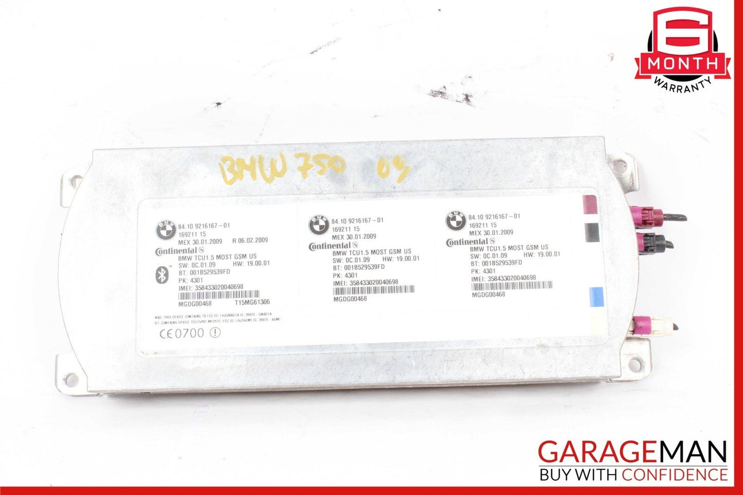 07-16 BMW 750i Z4 Communication Bluetooth GPS Control Module OEM
