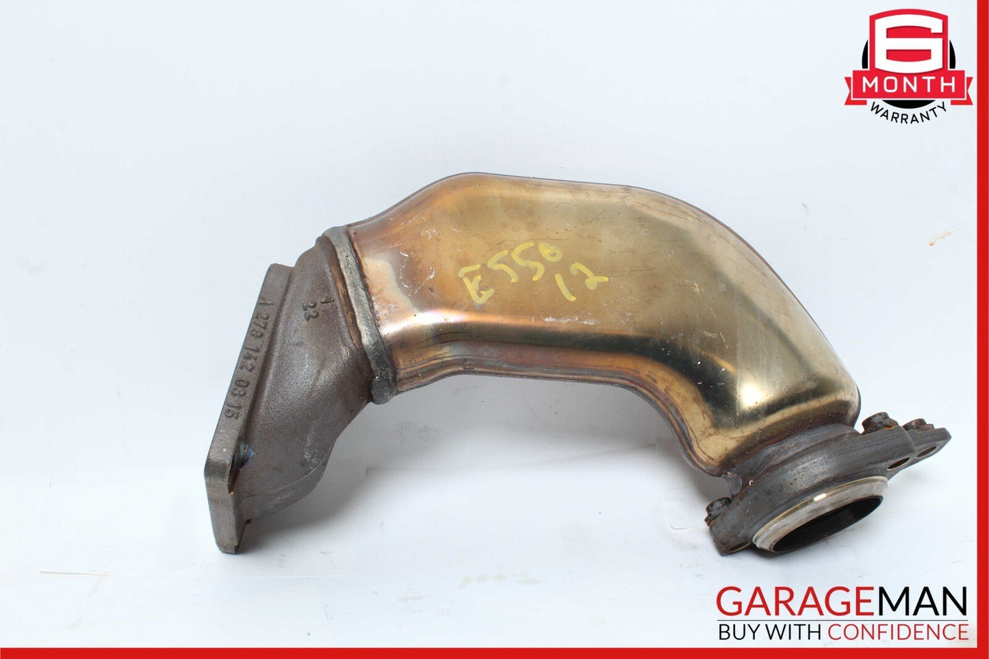 12-18 Mercedes W212 E550 CLS550 4.6L Left Exhaust Pipe Adapter 2781400908 OEM