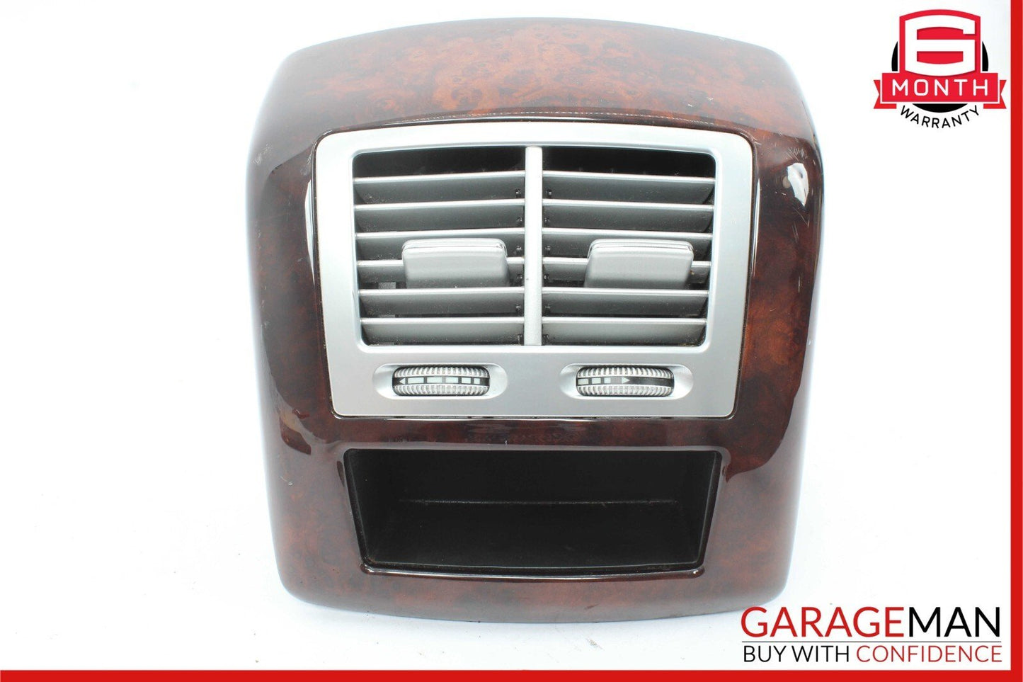 07-13 Mercedes W221 S550 Rear Center Console A/C AC Air Vent Trim Assembly Wood