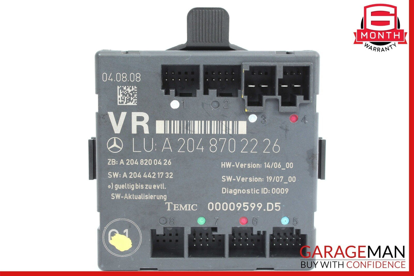 08-14 Mercedes W204 C280 Front Right Passenger Side Door Control Module Unit OEM