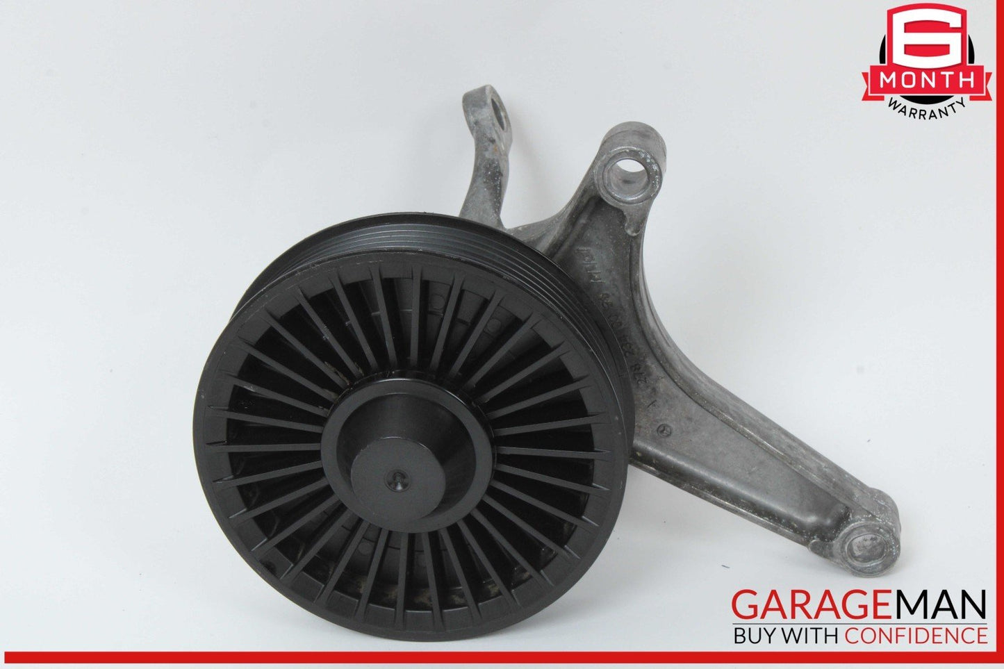 11-20 Mercedes X166 GL450 GL550 CLS550 V-Belt Tensioner Pulley Mount OEM