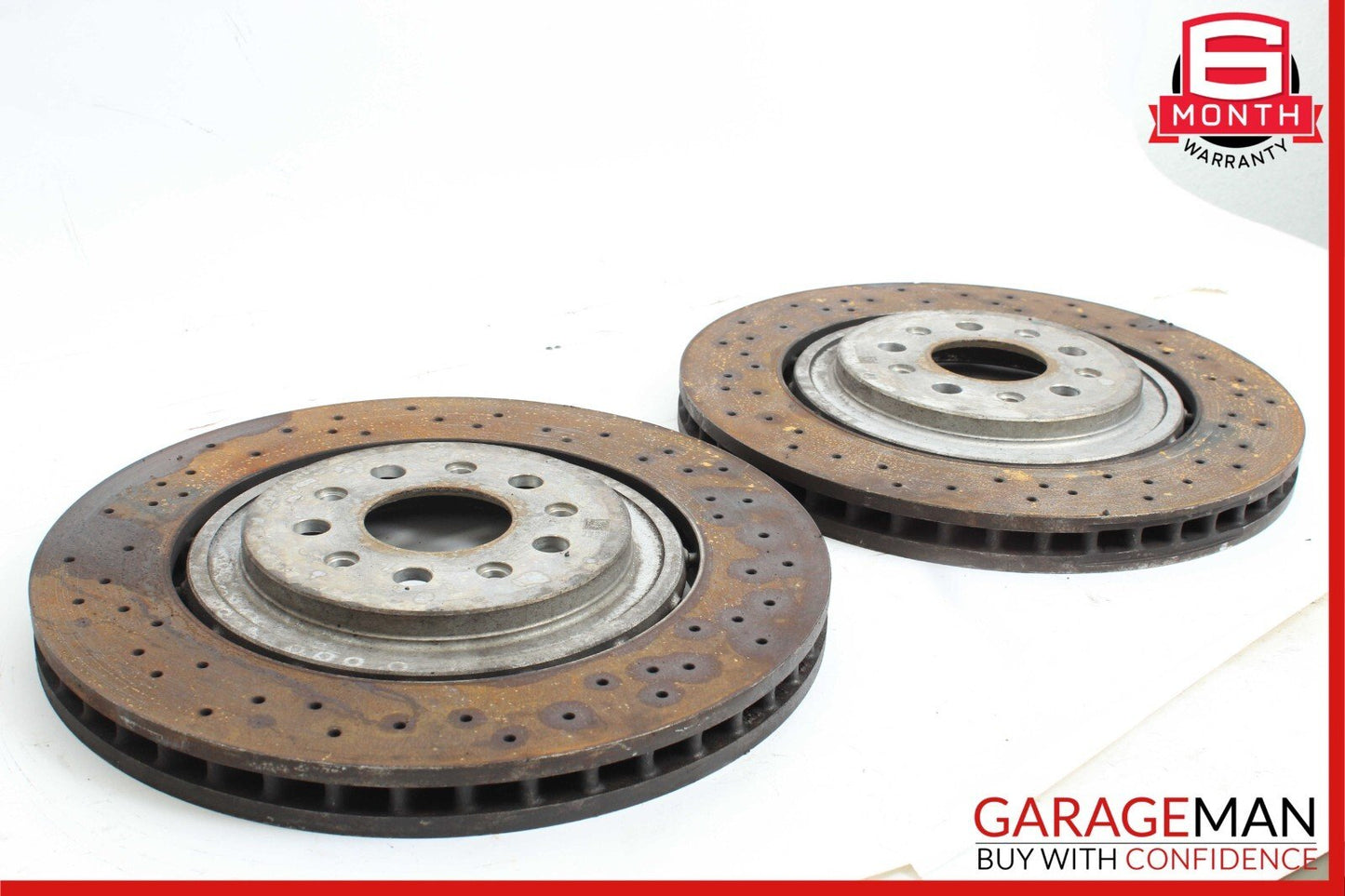 14-17 Maserati Ghibli Front Right & Left Side Brake Rotor Disc Set of 2 Pc AWD