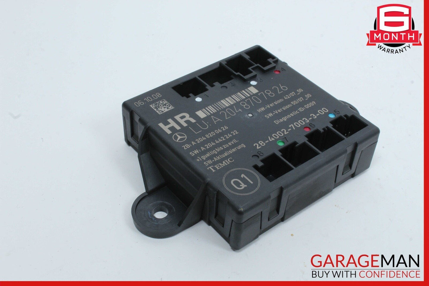 09-15 Mercedes X204 GLK350 4MATIC Rear Right Side Door Control Module Unit OEM
