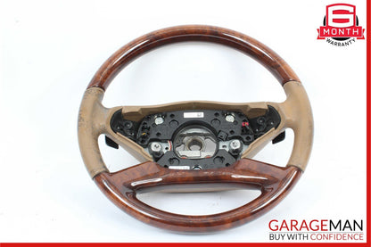 10-14 Mercedes W221 S400 S550 CL550 Steering Wheel w/ Paddle Shifters Beige OEM