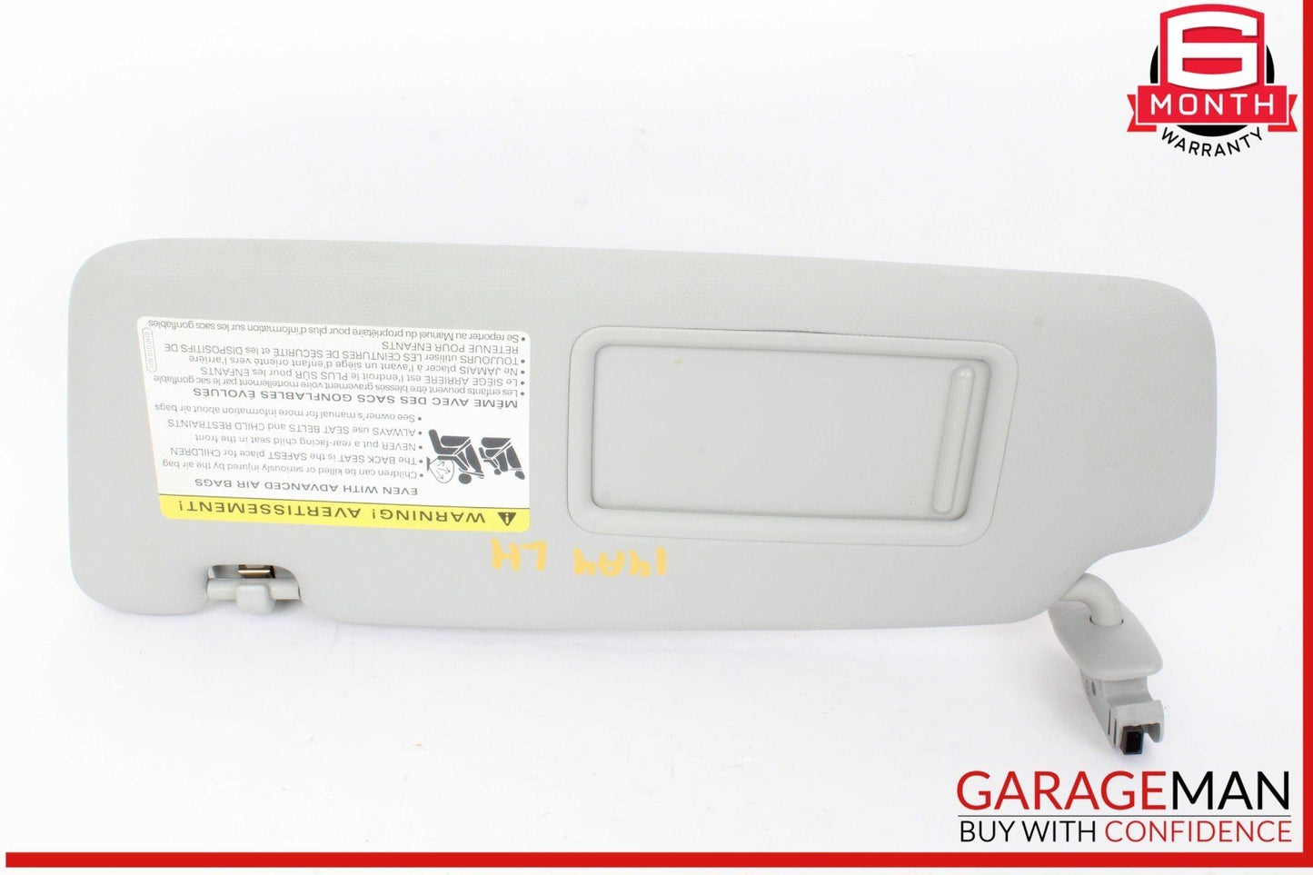 09-16 Audi A4 Front Left Driver Side Sun Visor Sunvisor Gray 8U0857551F OEM