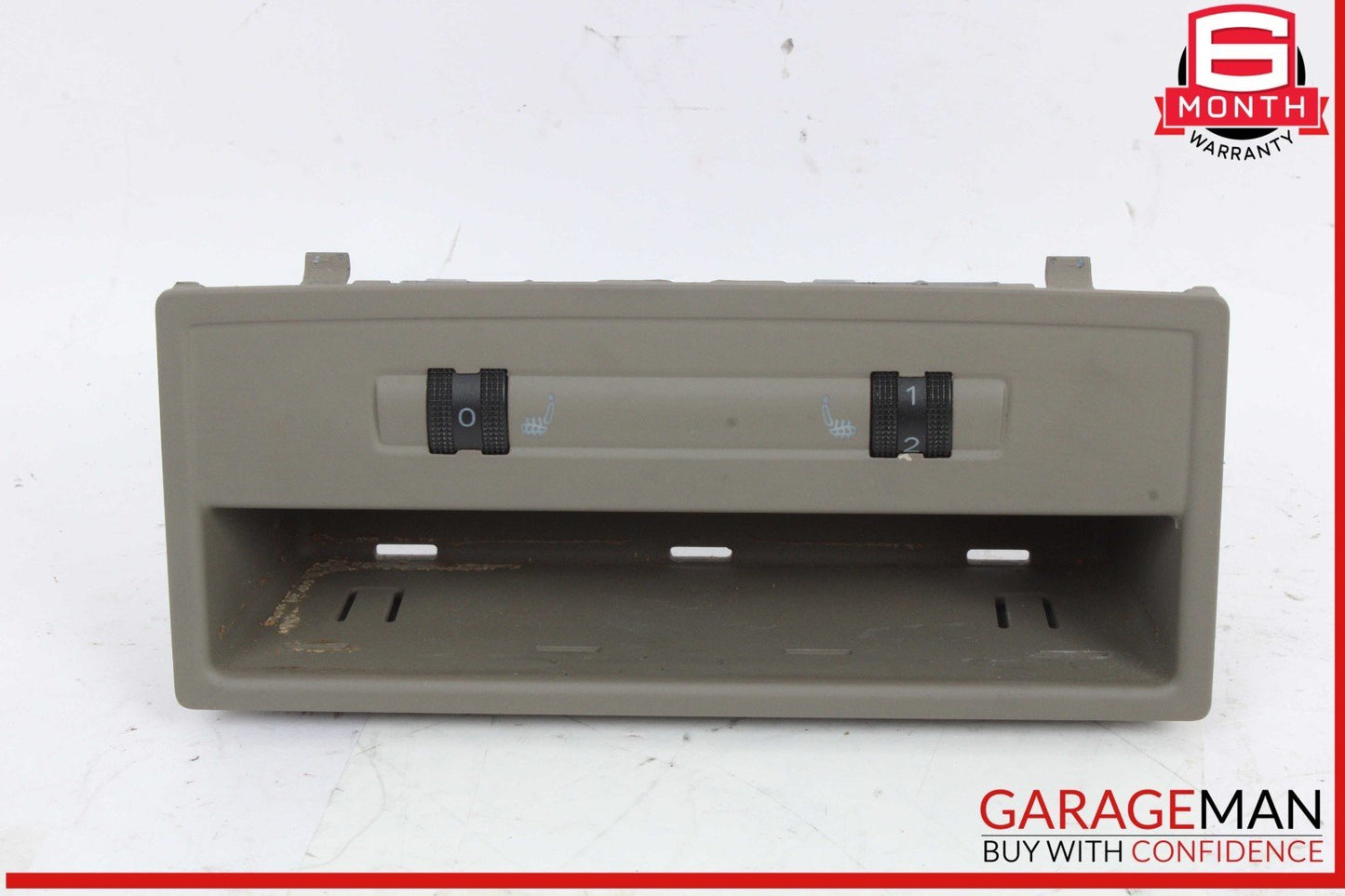 07-15 Audi Q7 Rear Heated Seat Control Switch w/ Trim Cover Panel 8E0963563 OEM