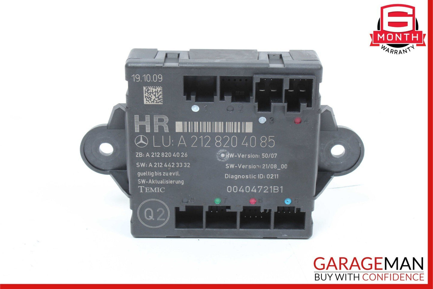 08-15 Mercedes-Benz C300 W204 Right Rear Door Control Module 2128204085 OEM