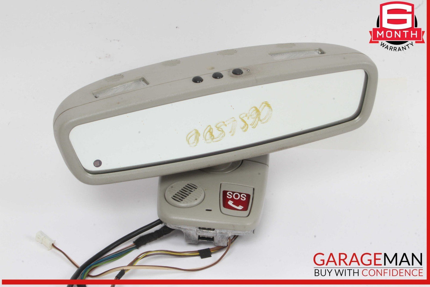 03-06 Mercedes R230 SL500 Interior Front Top Upper Rear View Mirror Black OEM