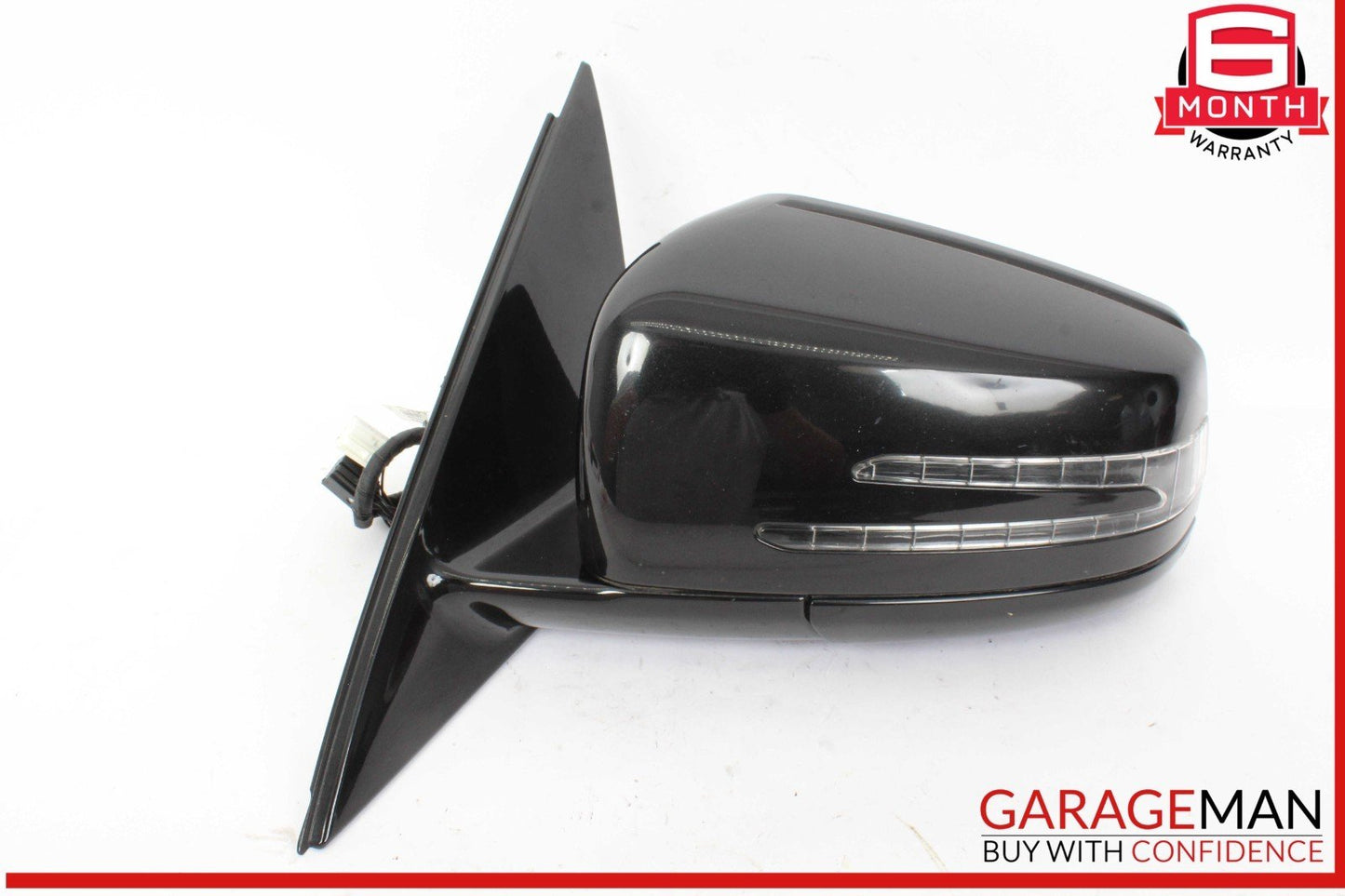 14-16 Mercedes W212 E350 Front Left Side Door Rear View Mirror w/ Blind Spot