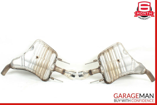 07-09 Mercedes W221 S550 Base Rear Right & Left Exhaust Muffler Mufflers Set OEM