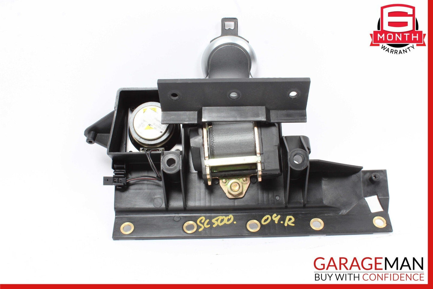 03-08 Mercedes R230 SL500 Rear Right Speaker Luggage Seat Belt Retractor Black