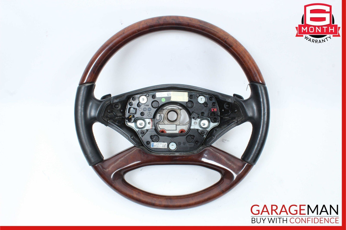10-13 Mercedes W221 S400 S550 S600 S65 AMG 4 Spoke Steering Wheel Brown Wood