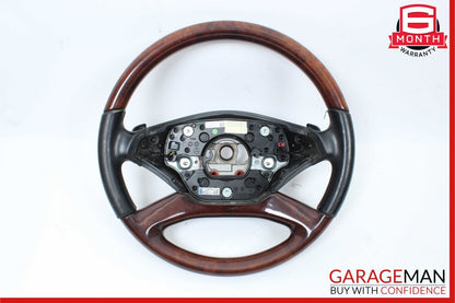 10-13 Mercedes W221 S400 S550 S600 S65 AMG 4 Spoke Steering Wheel Brown Wood