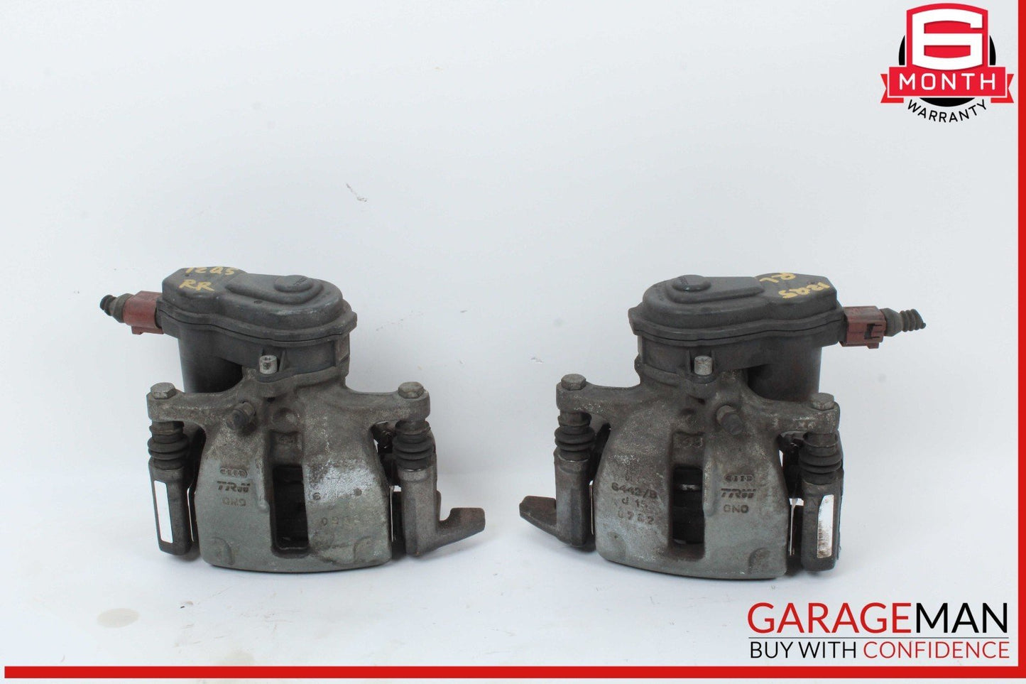09-17 Audi Q5 Rear Left and Rear Right Side Brake Caliper Calipers Set of 2 OEM