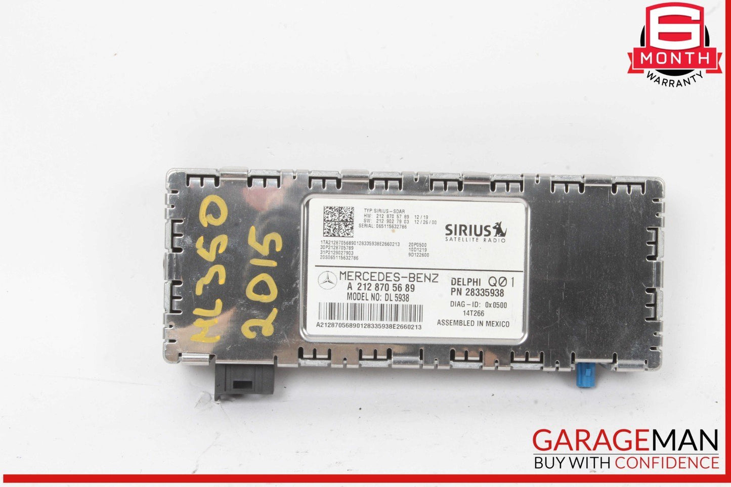14-19 Mercedes W166 ML350 4MATIC Sirius Satellite Radio Receiver 2128705689 OEM