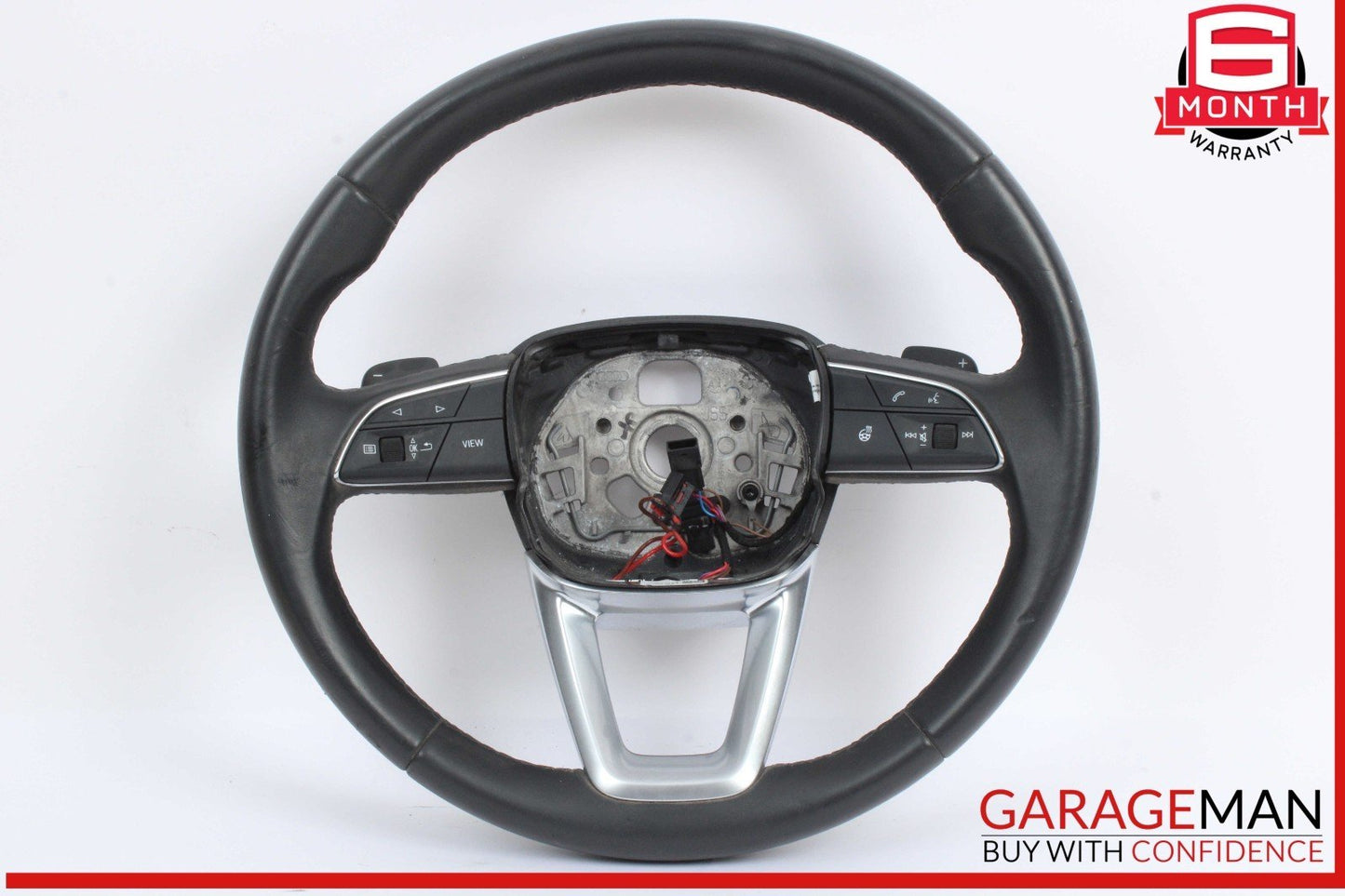 18-25 Audi Q5 Heated Leather Steering Wheel w/ Paddle Shifters Black 80A419091CM