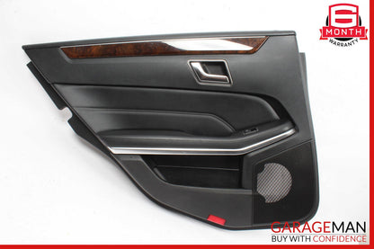 14-16 Mercedes W212 E350 E550 Rear Left Interior Door Panel Leather Black OEM