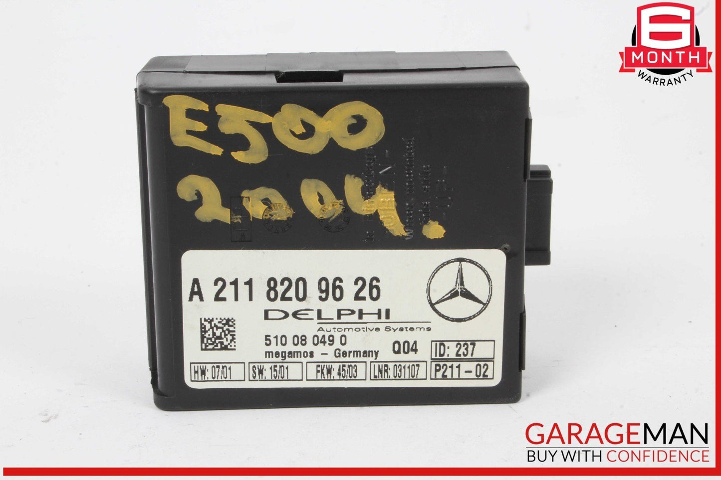03-06 Mercedes W211 E500 CL55 AMG S430 Anti Theft Alarm Module 2118209126 OEM