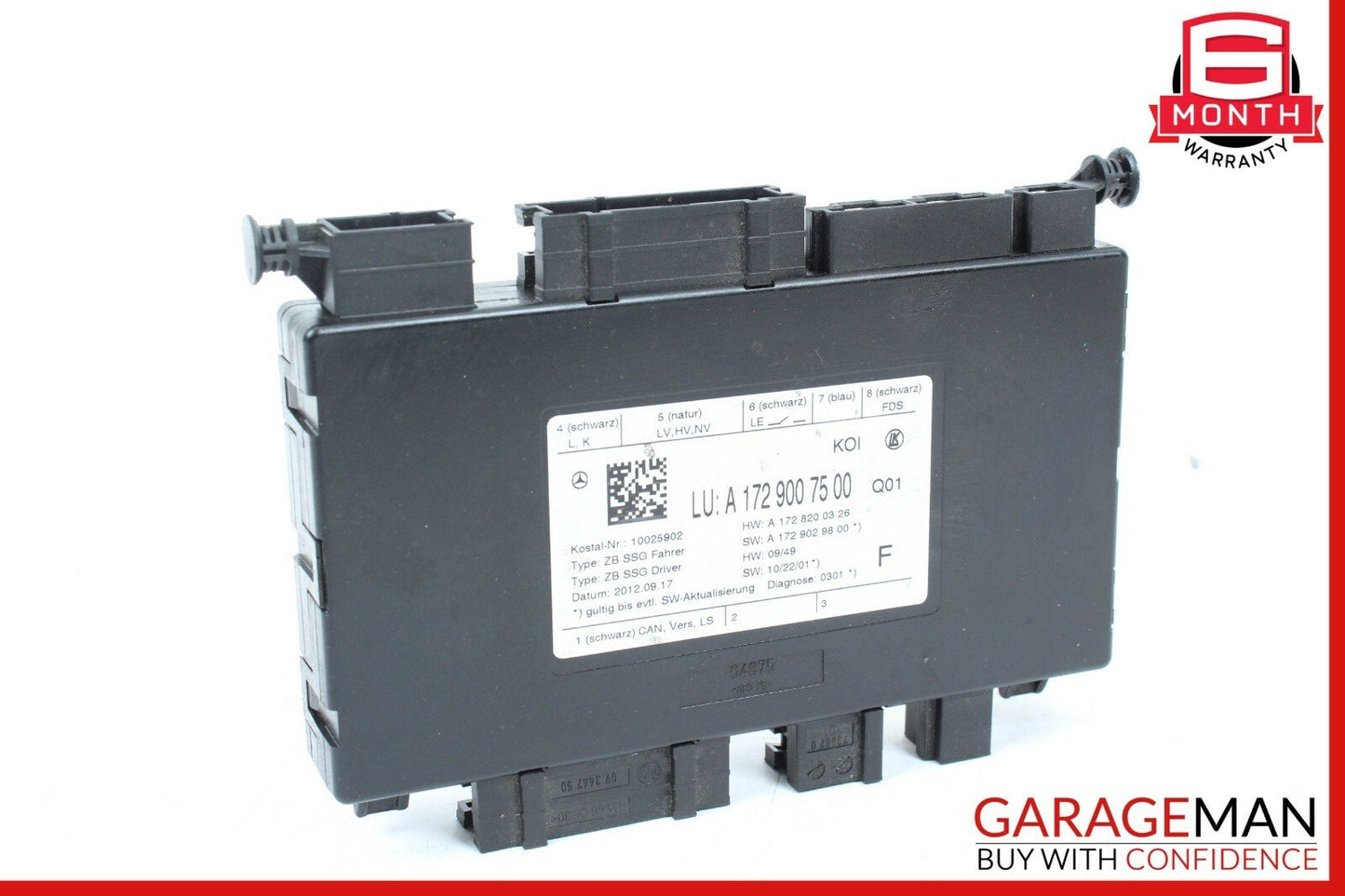 10-18 Mercedes R172 SLK250 CLS400 Front Left Seat Control Module 1729007500 OEM
