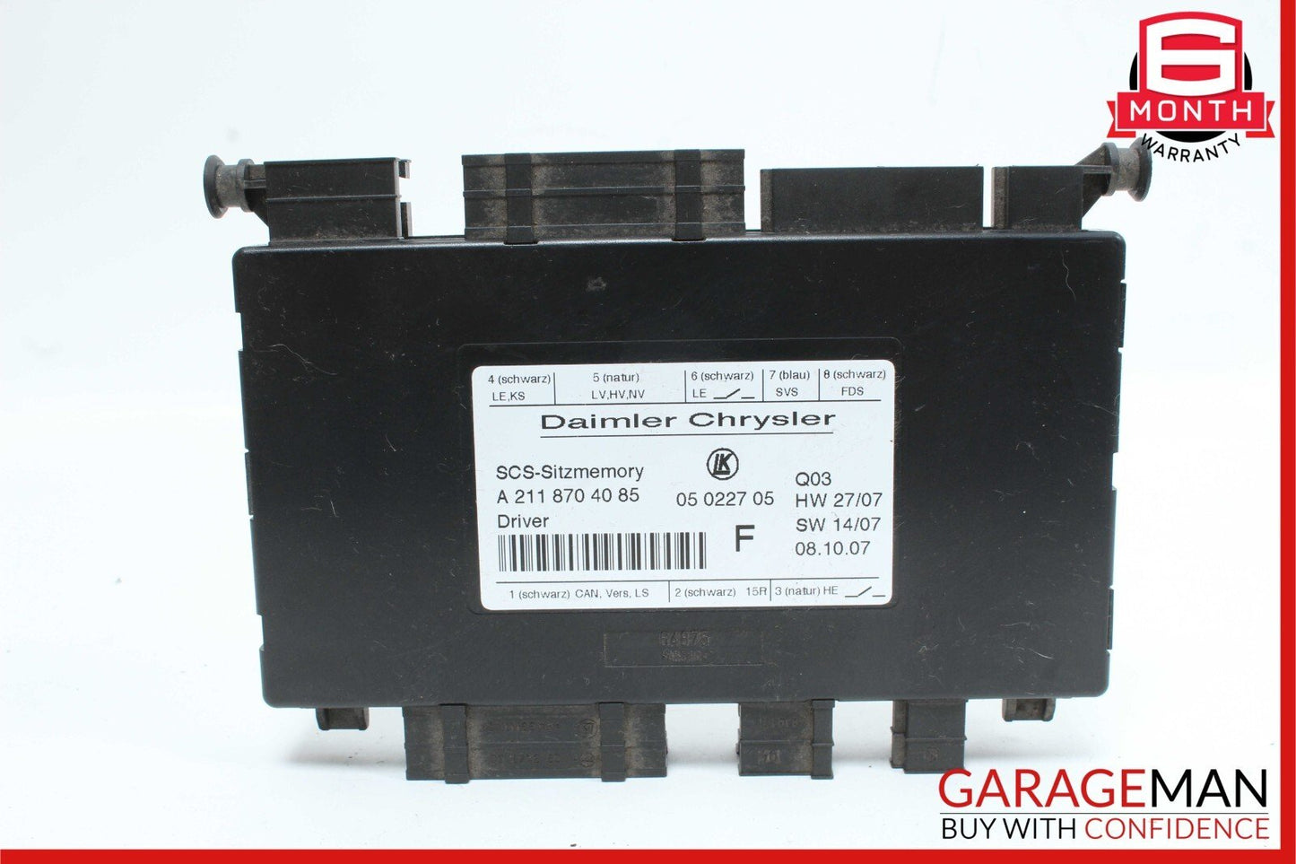 03-12 Mercedes CLS550 GL320 E350 E320 Front Left Side Seat Control Module Unit