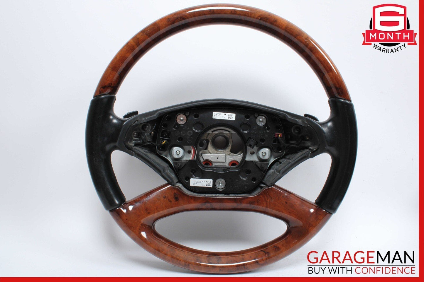10-13 Mercedes W221 S550 S600 Steering Wheel w/ Paddle Shifters Black Wood OEM