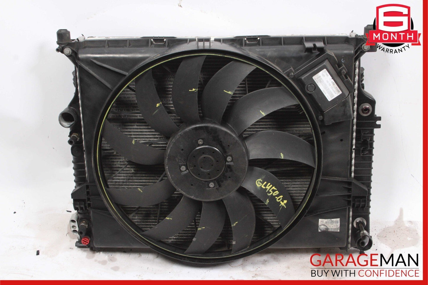 06-12 Mercedes X164 GL450 Cooling Radiator AC A/C Condenser Fan Motor Assembly