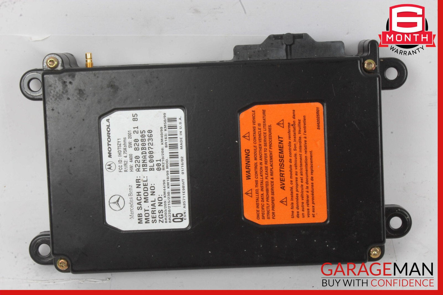 00-06 Mercedes R230 SL500 CLK55 AMG Voice Command Control Module 2208204785 OEM