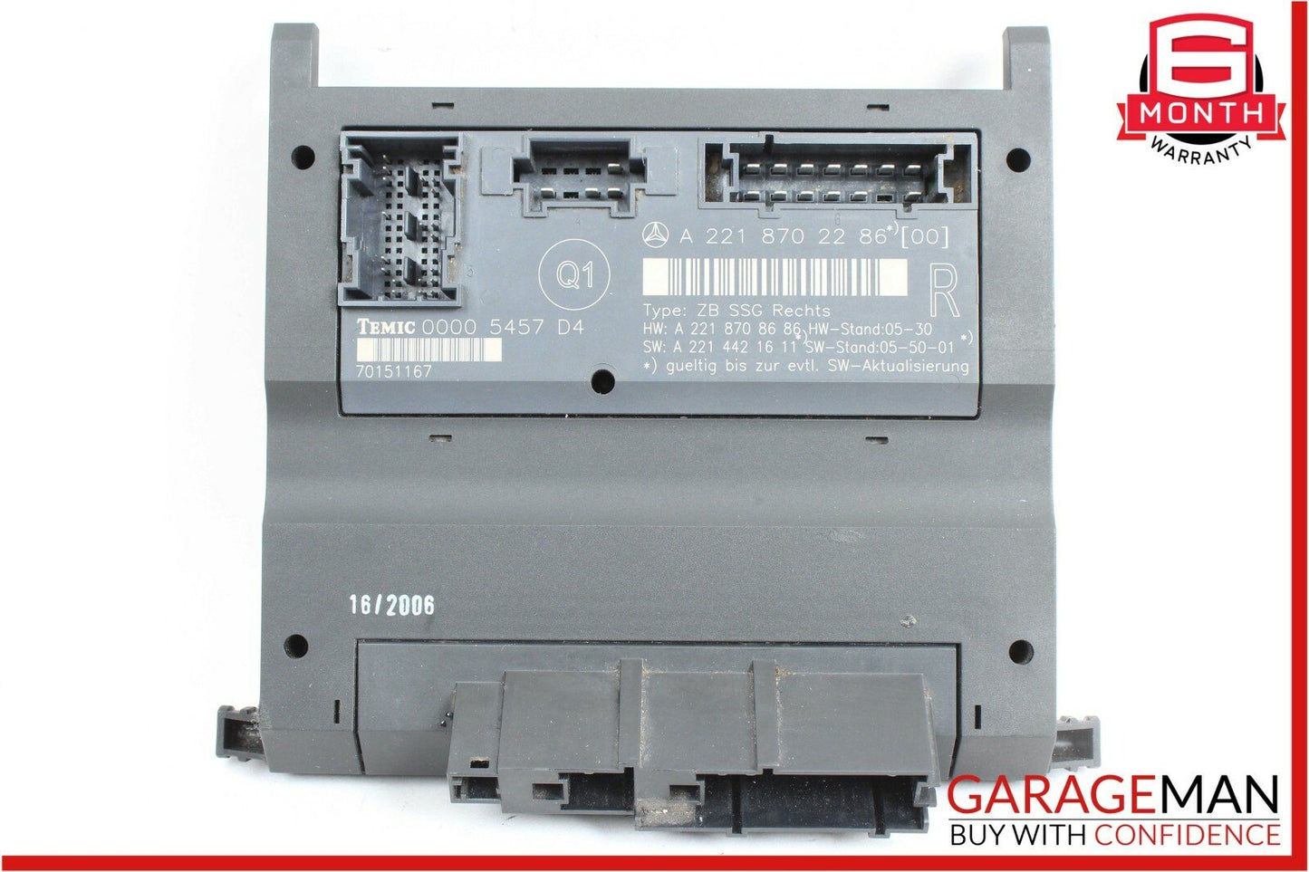 07-09 Mercedes W221 S550 Front Right Passenger Side Under Seat Control Module