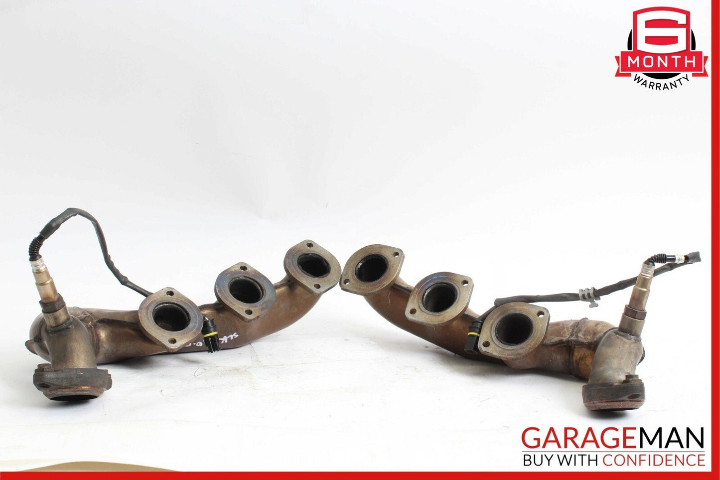 01-04 Mercedes R170 SLK320 Left & Right Side Exhaust Manifold Header Pipe Set