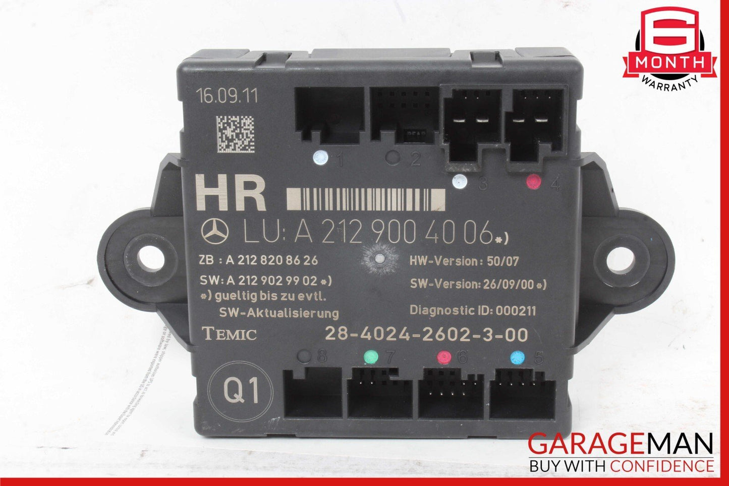 08-18 Mercedes W212 E350 C300 GLK350 Rear Right Side Door Control Module OEM