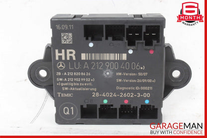 08-18 Mercedes W212 E350 C300 GLK350 Rear Right Side Door Control Module OEM