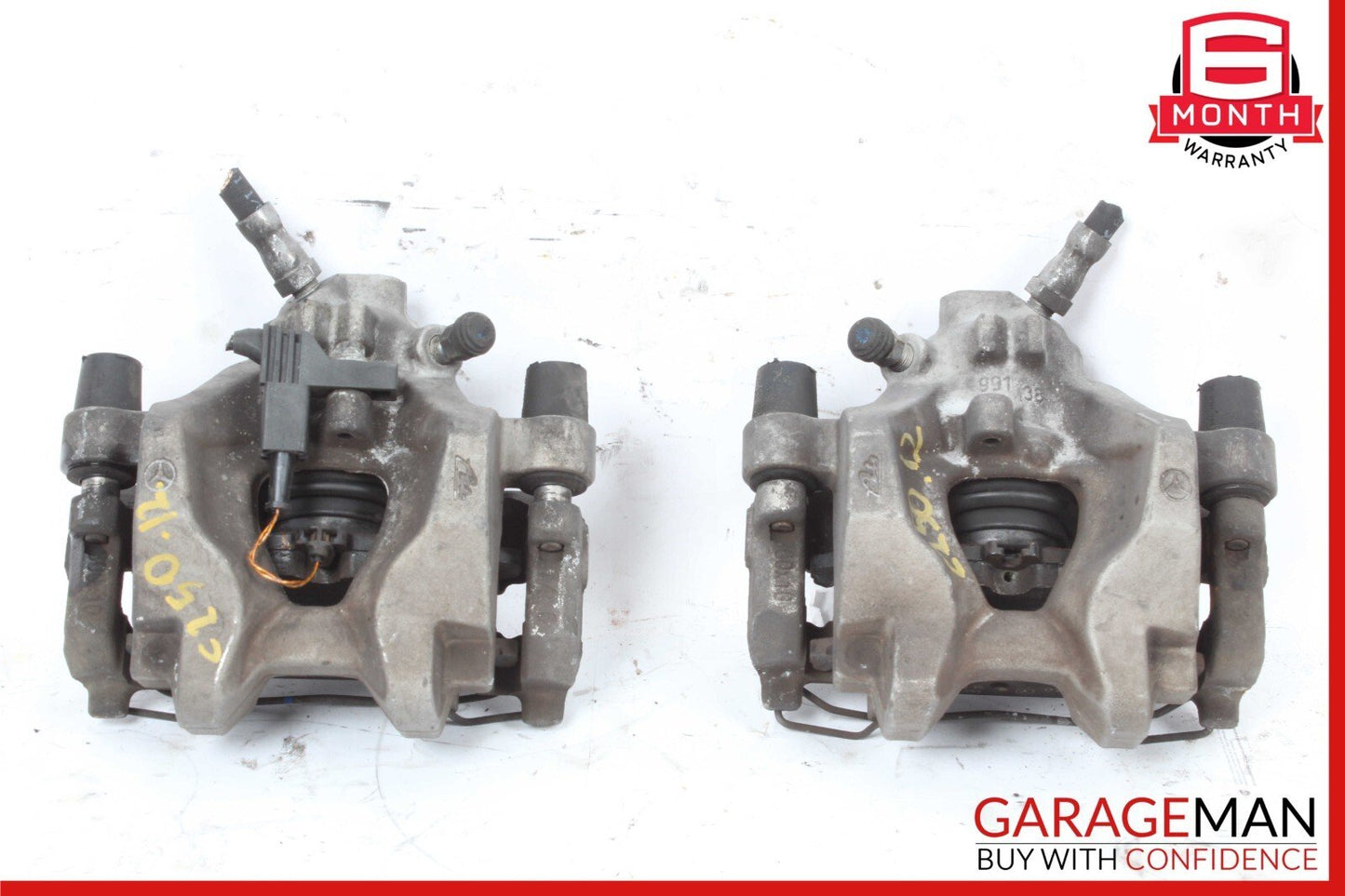 08-14 Mercedes W204 C250 Rear Left & Right Side Brake Caliper Calipers Set of 2