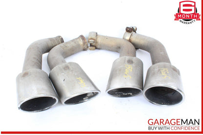 15-18 Porsche Cayenne 958 Exhaust Tail Pipe Set of 4 OEM