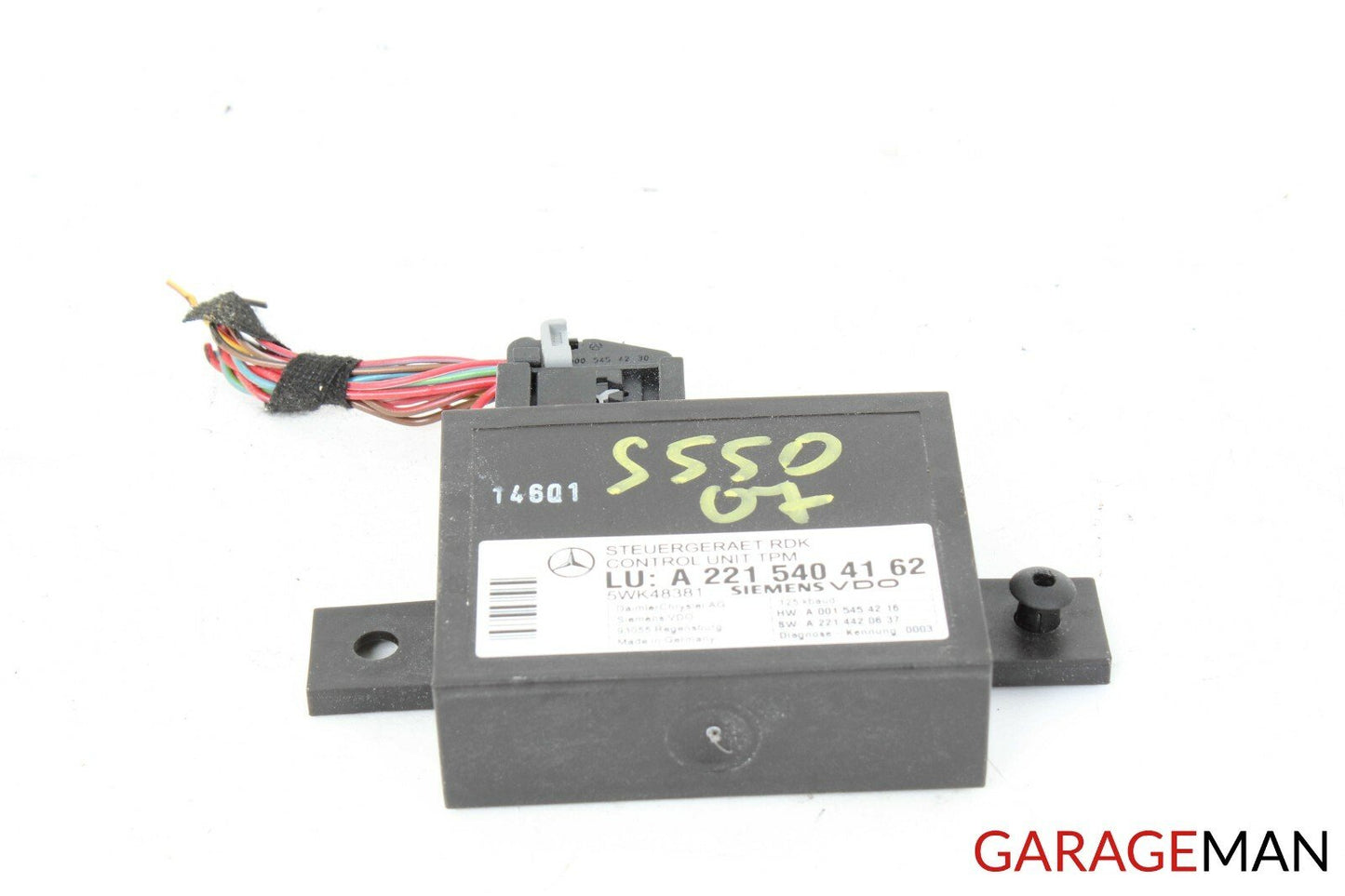 07-09 Mercedes W221 S550 TPMS Tire Pressure Monitor Sensor Module 2215404162 OEM