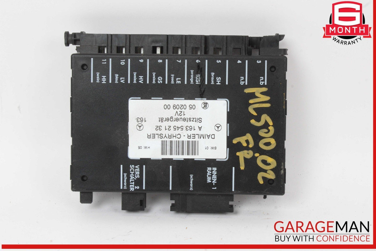 98-05 Mercedes W163 ML500 ML320 ML55 AMG Front Right / Left Seat Control Module