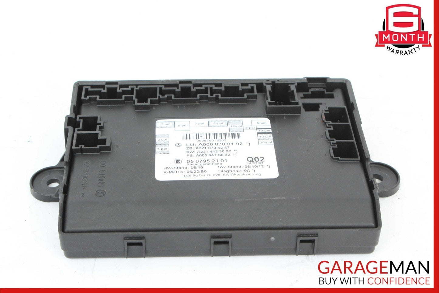 07-13 Mercedes W221 S450 S400 S550 Rear Left or Right Door Control Module Unit