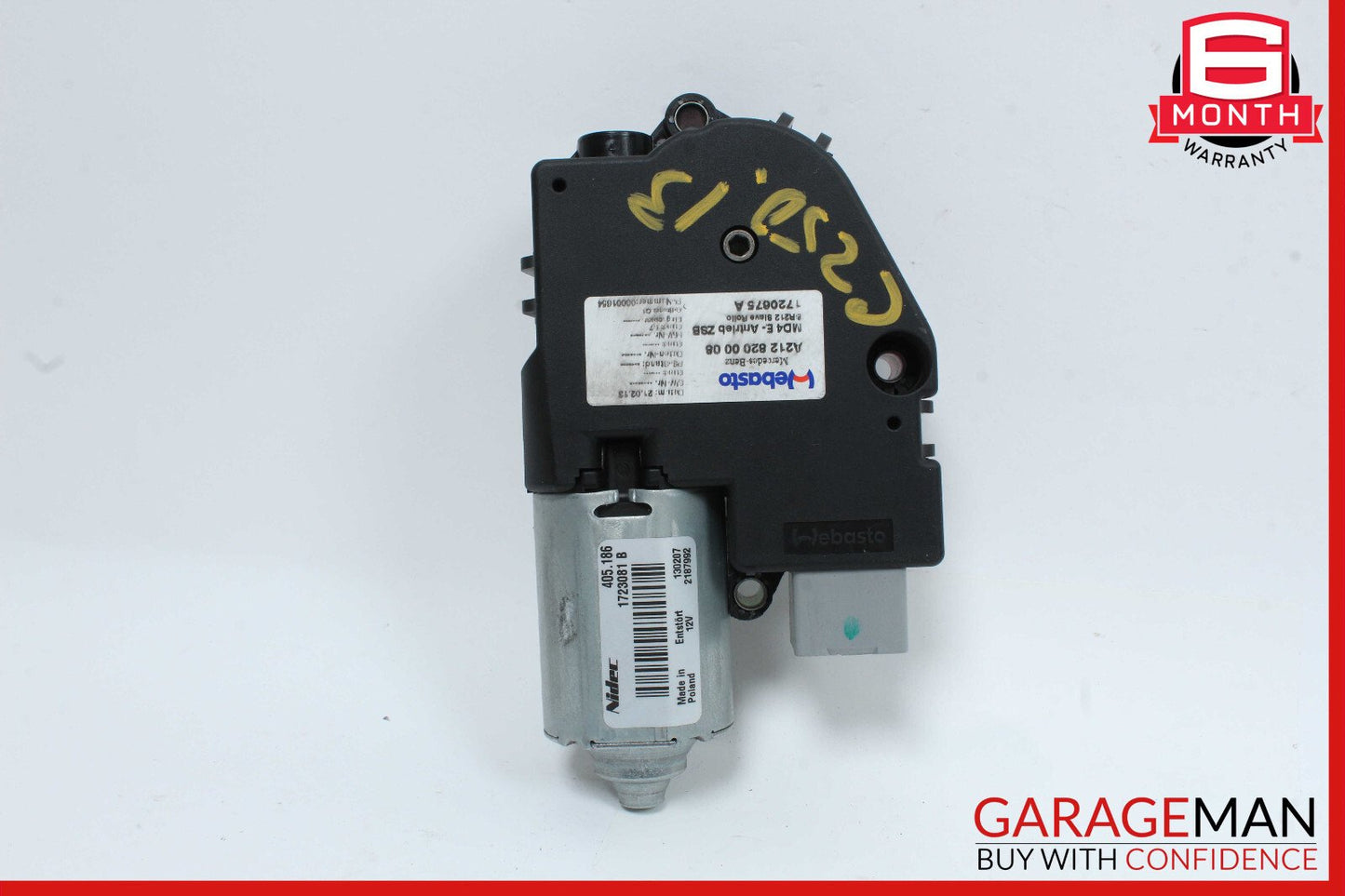10-17 Mercedes W204 C250 C350 Roof Sun Shade Screen Roller Blind Motor OEM