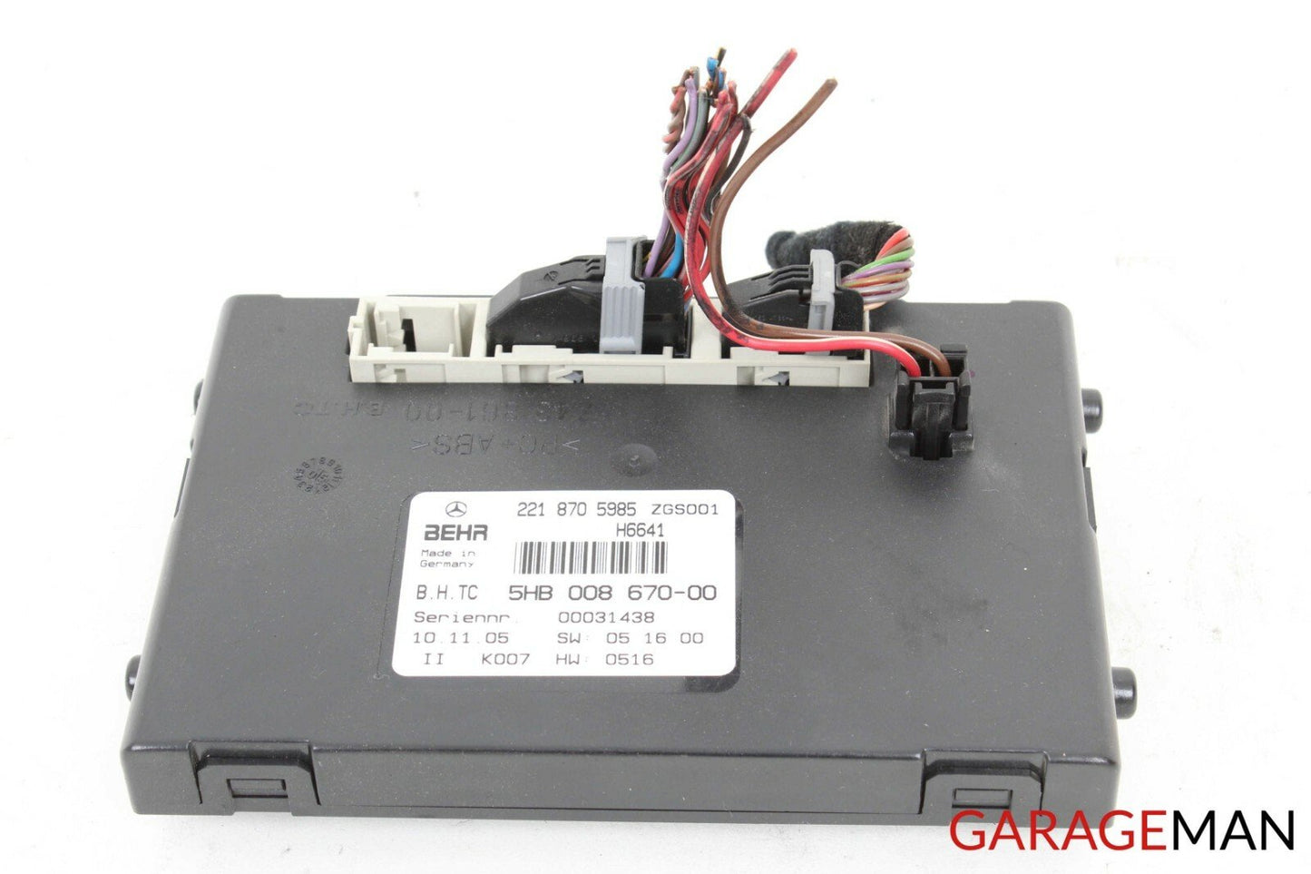 07-09 Mercedes W221 S550 S63 AMG AC A/C Air Heater Blower Climate Control Module