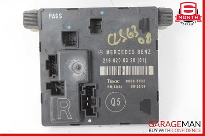 06-11 Mercedes W219 CLS63 AMG CLS550 CLS350 Rear Right Side Door Control Module