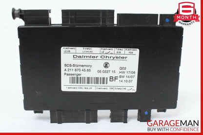 03-11 Mercedes X164 GL320 E350 Seat Control Module Front Right 2118704585 OEM