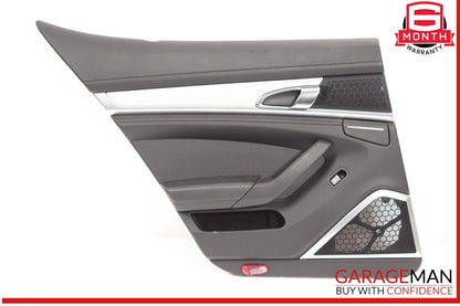 10-16 Porsche Panamera 970 GTS Rear Left Interior Door Panel Leather OEM