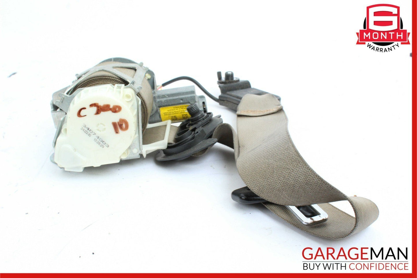 08-14 Mercedes W204 C300 C63 AMG Front Right Seatbelt Seat Belt Retractor Beige