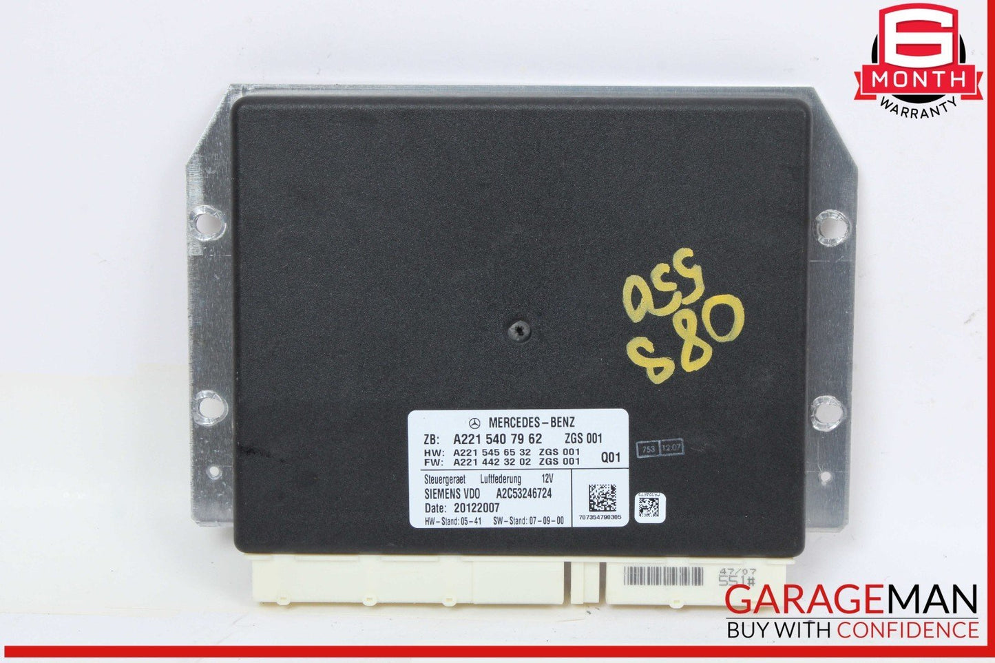 07-14 Mercedes W221 S550 CL550 Air Airmatic Suspension Control Module Unit OEM