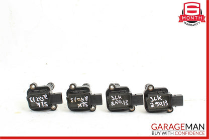 12-14 Mercedes R172 SLK250 Engine Ignition Coil Spark Plug 0001502580 Set OEM