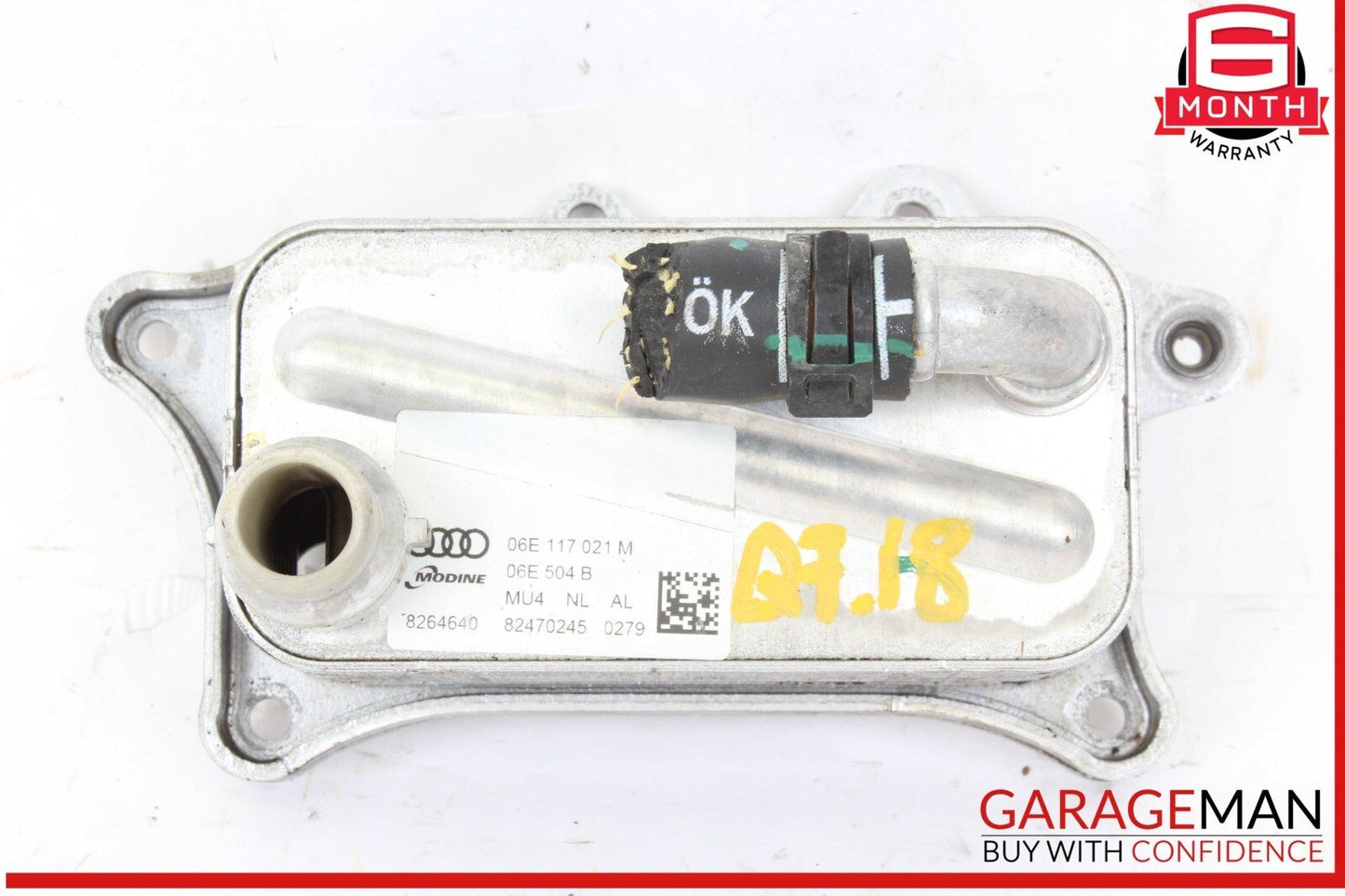 17-24 Audi Q7 Engine Motor Oil Cooler 06E117021M OEM