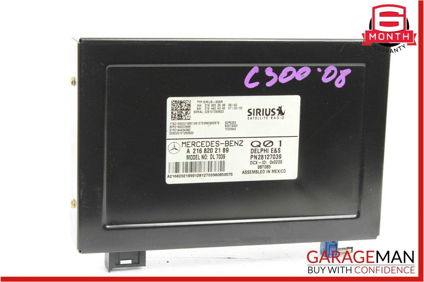 07-11 Mercedes C300 C350 S550 Sirius Satellite Radio Module Receiver OEM
