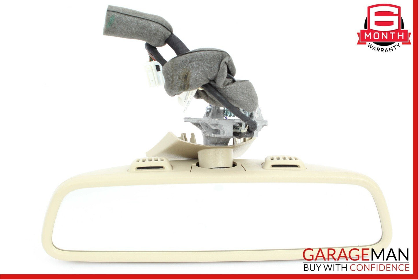 10-16 Mercedes W204 C250 E350 Top Upper Interior Rear View Mirror Beige OEM